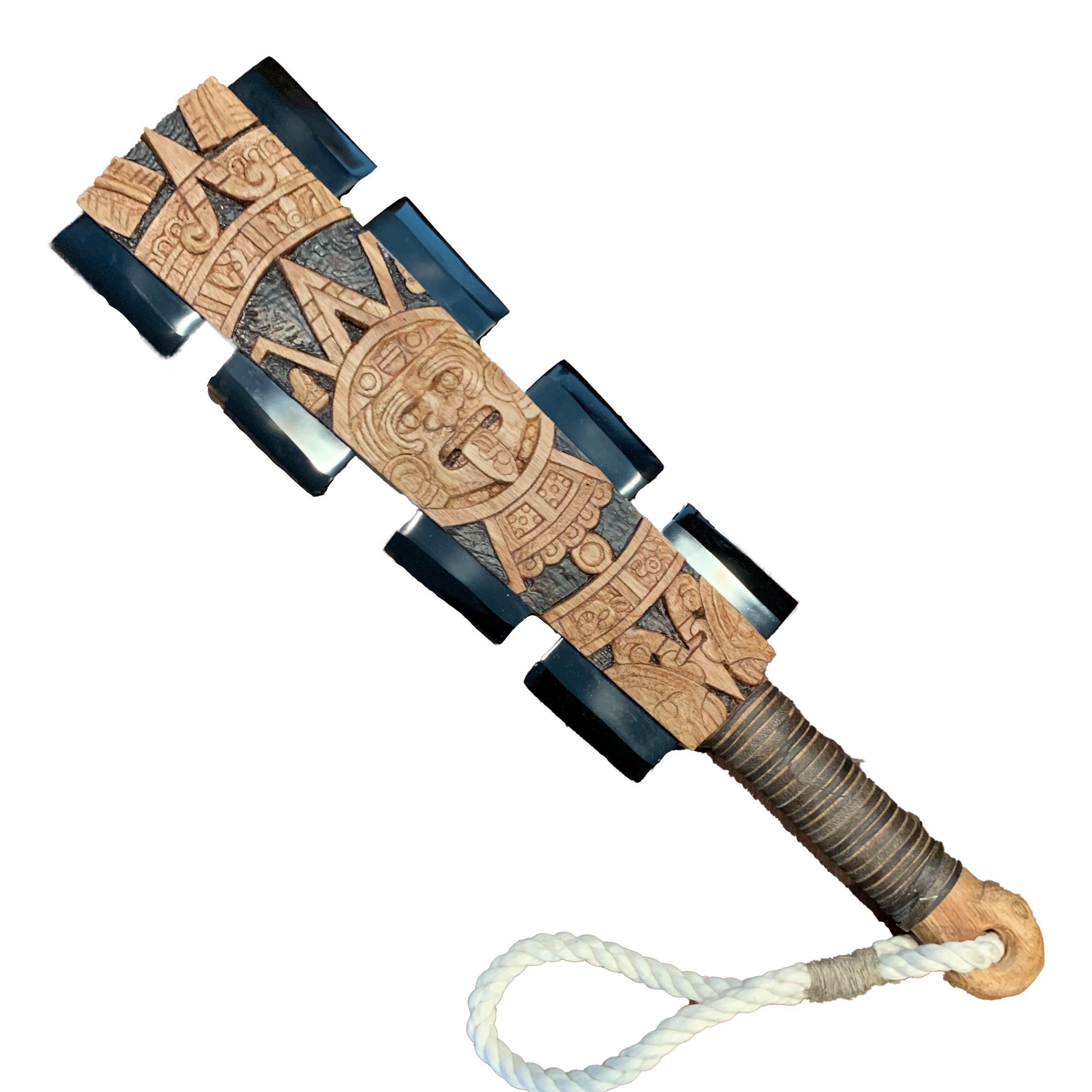 Macuahuitl (Aztec Club) - Aztec Calendar - 17"