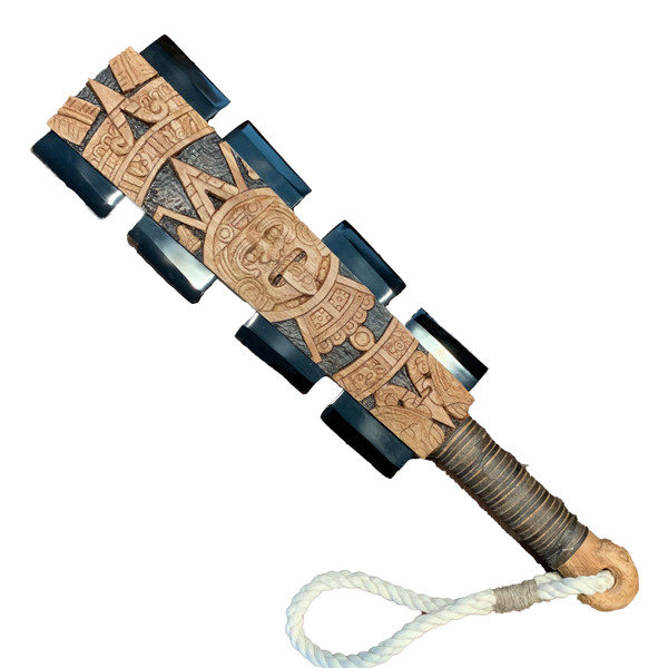Macuahuitl (Aztec Club) 17” Aztec Calendar