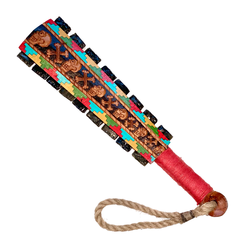 Macuahuitl (Aztec Club) 17” skulls and cross bones