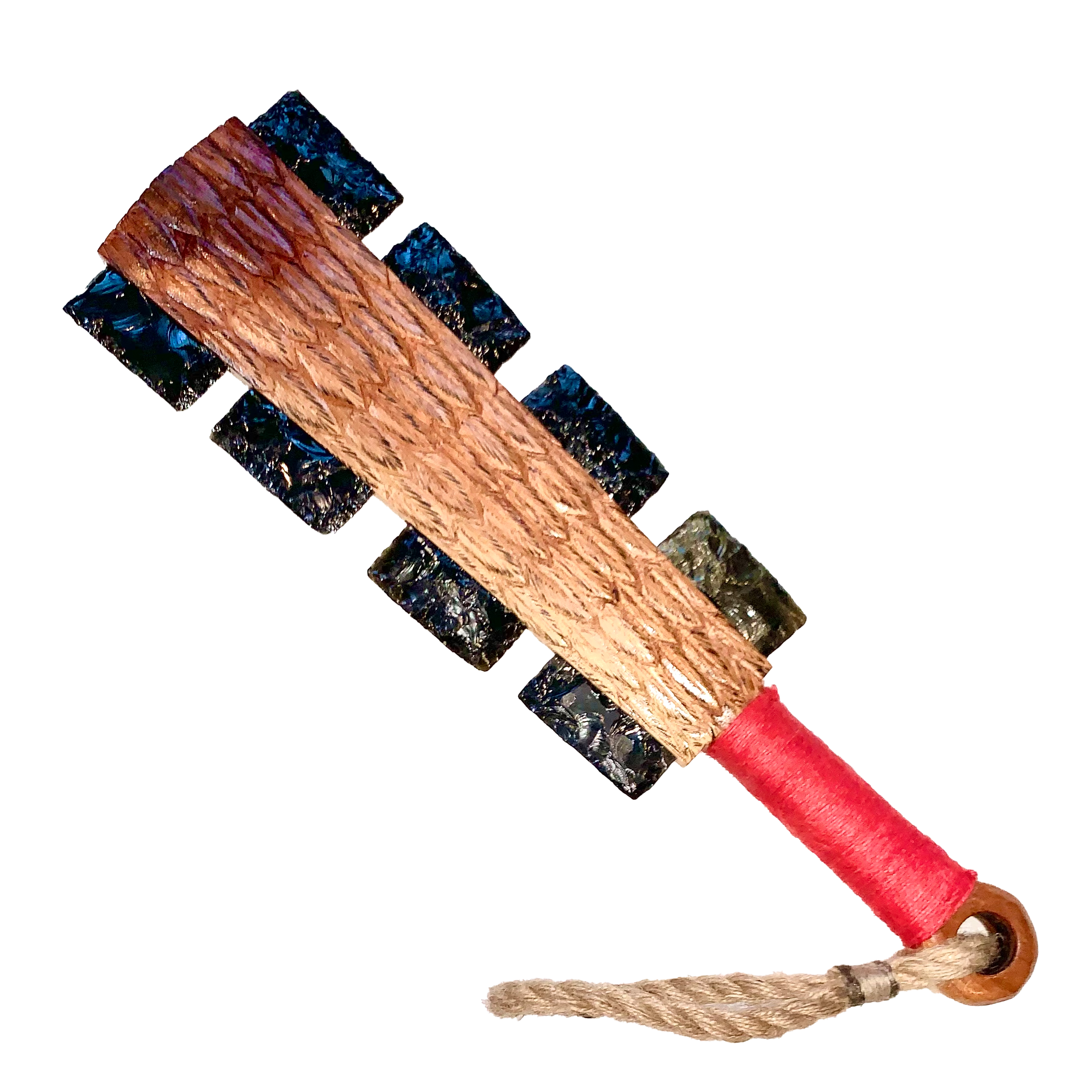 Macuahuitl (Aztec Club) - Spots & Feathers - 17"