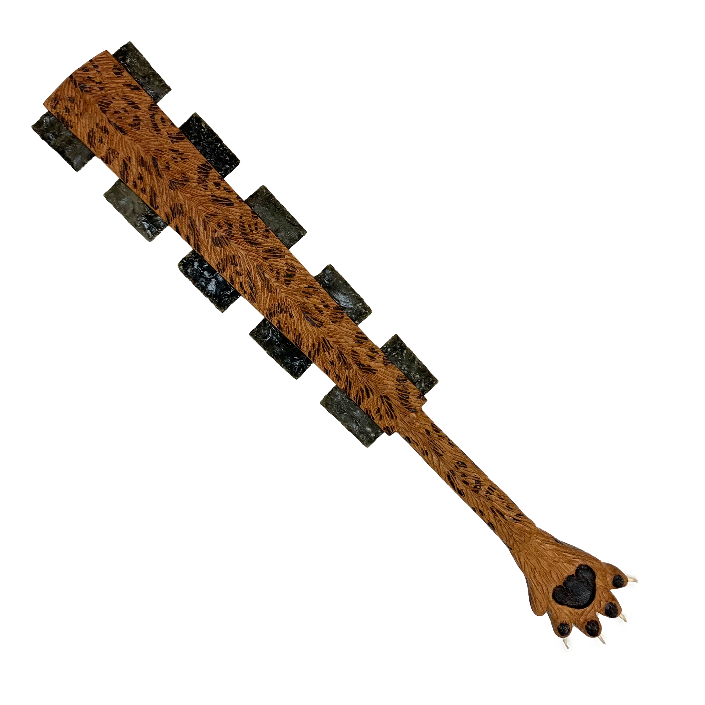 Macuahuitl (Aztec Club) - Jaguar Paw - 27"