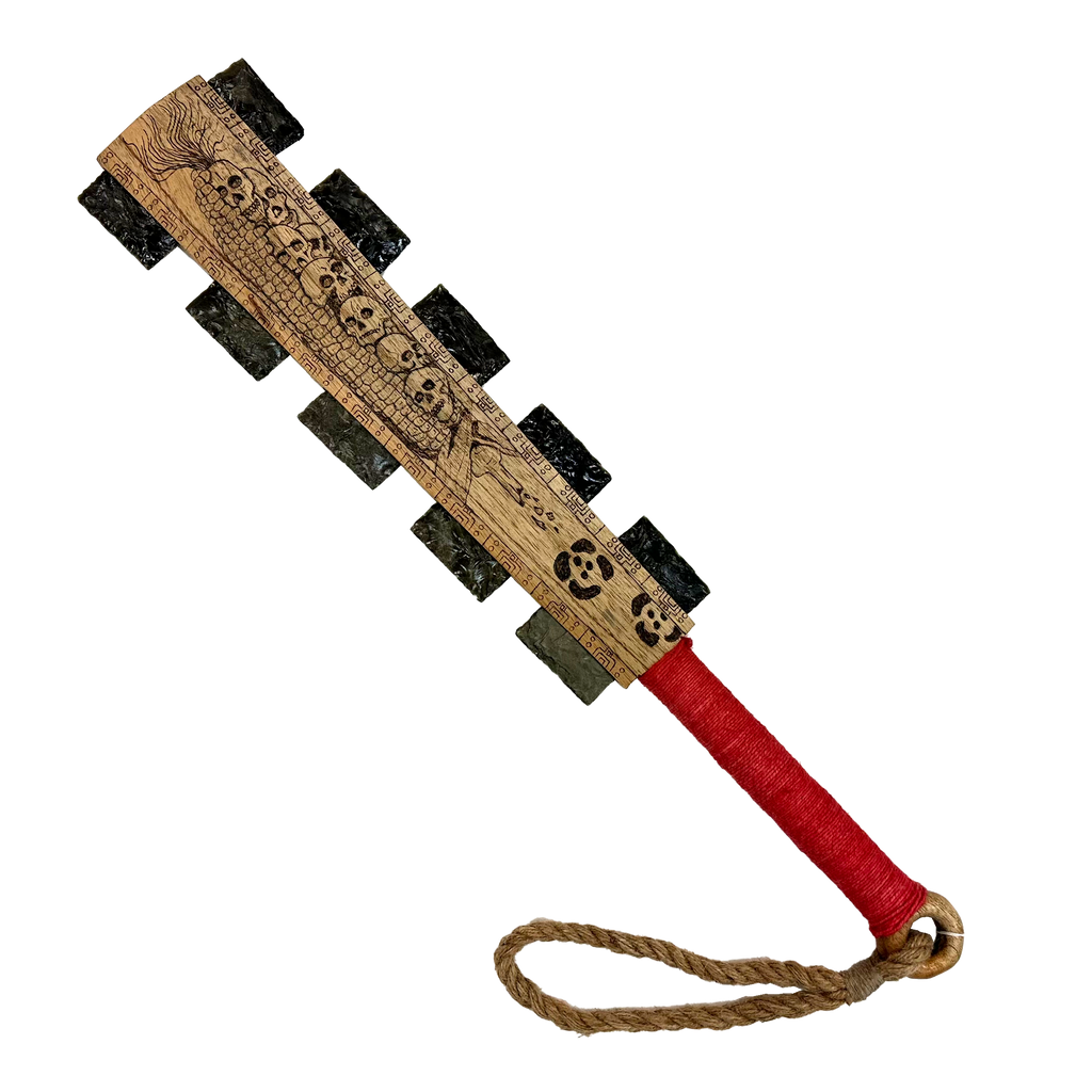 Macuahuitl (Aztec Club) 27” Skulls – Tochtli Cultural Wear