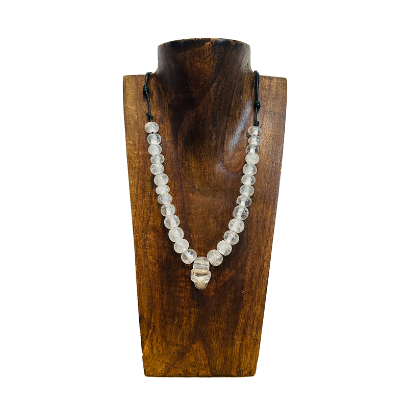 Necklace - Crystal - Miquiztli Skull