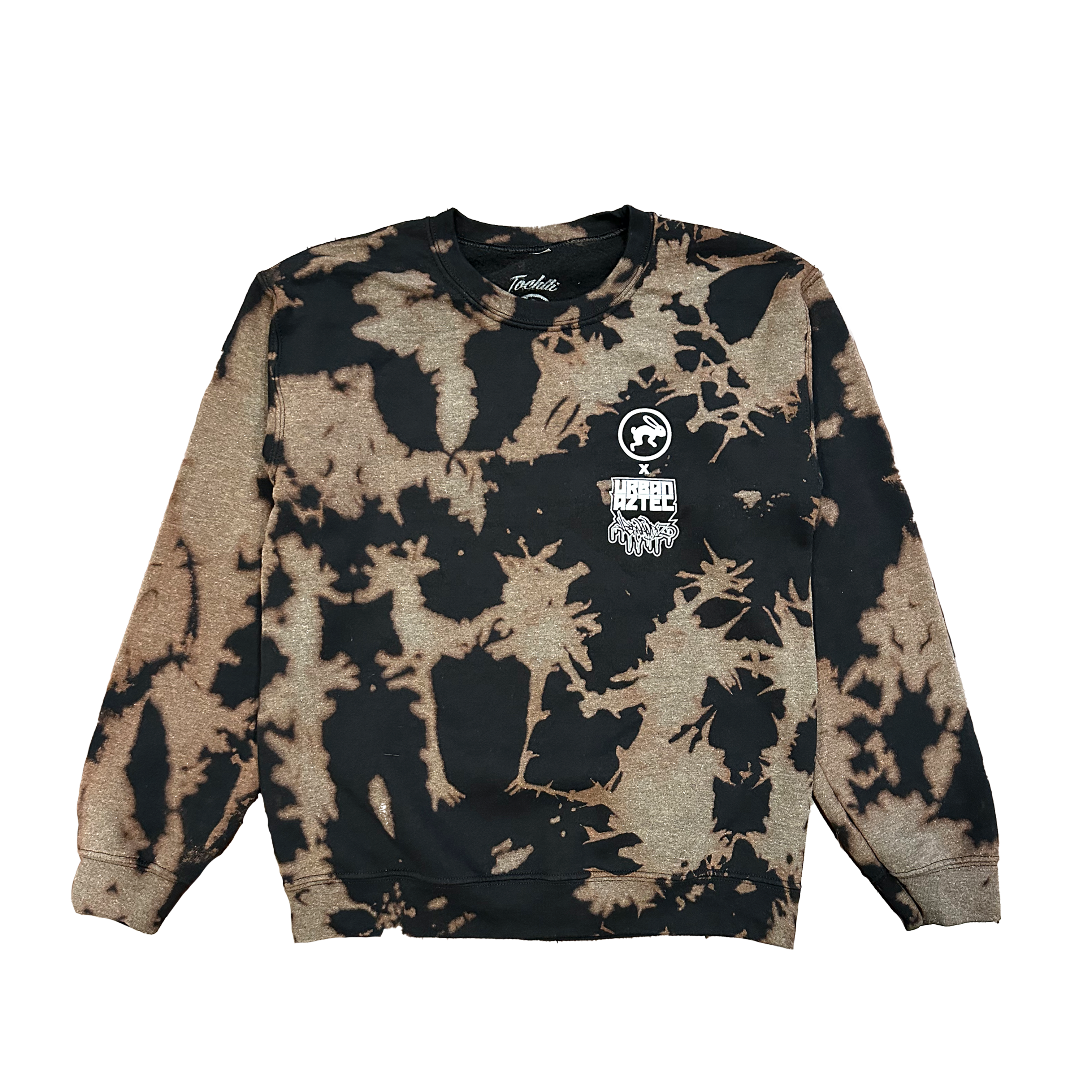 Crewneck - Mexica New Year 12 Tecpatl - Brown Tye Dye