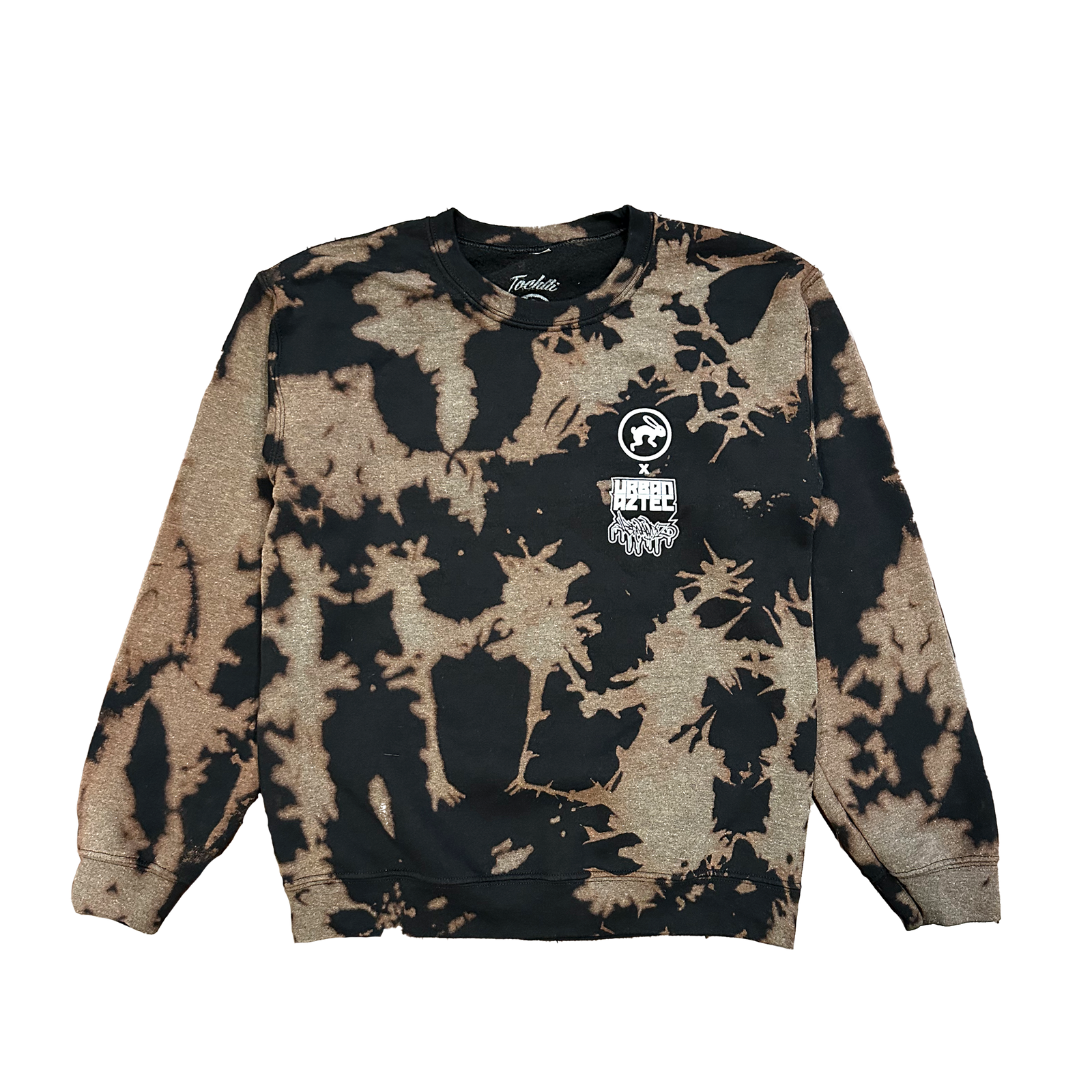 Crewneck - Mexica New Year 12 Tecpatl - Brown Tye Dye – Tochtli