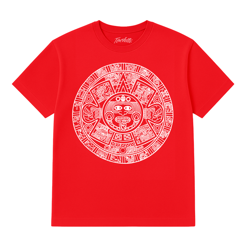 Top - Aztec Calendar - Red