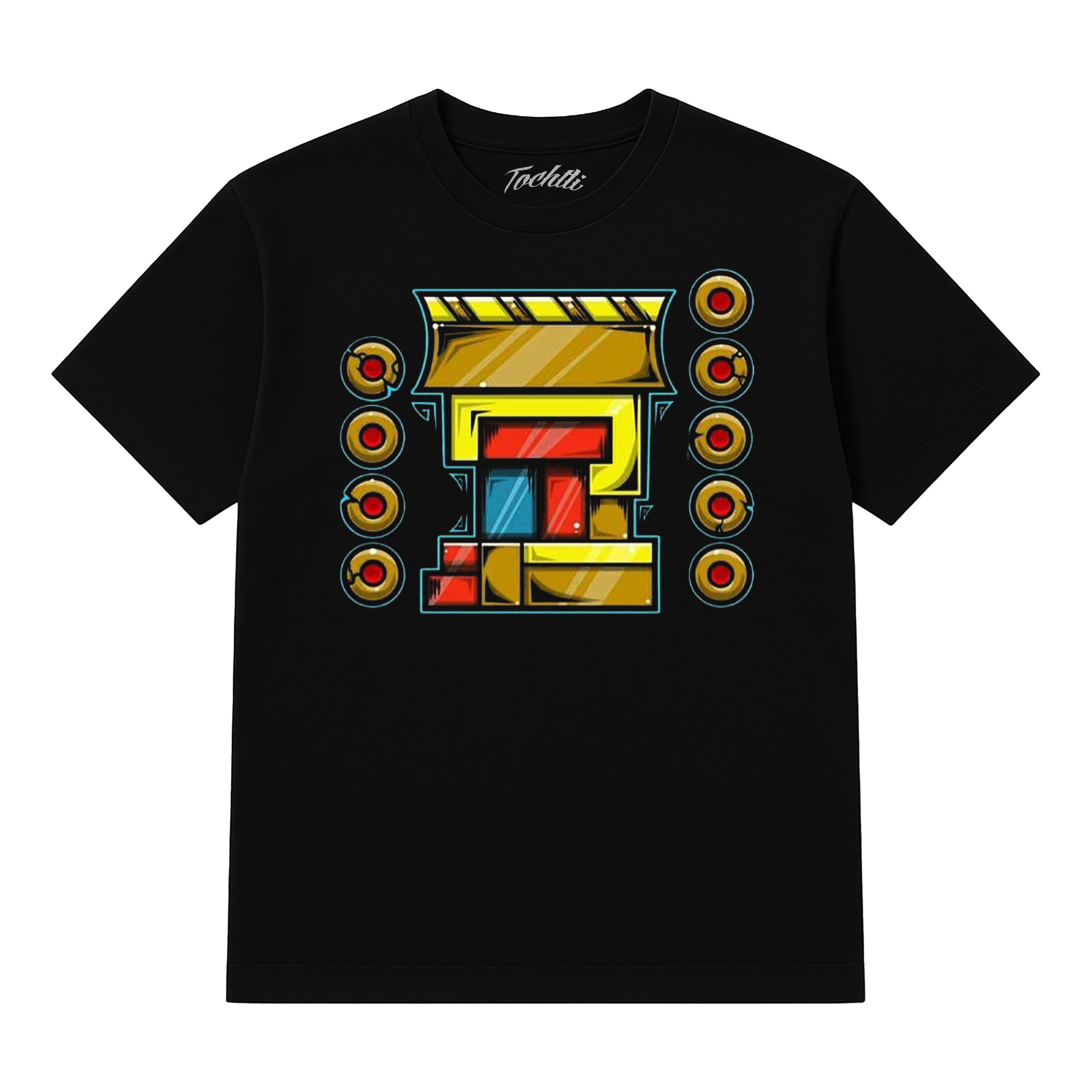 Top - Mexica New Year 9 Calli - Black