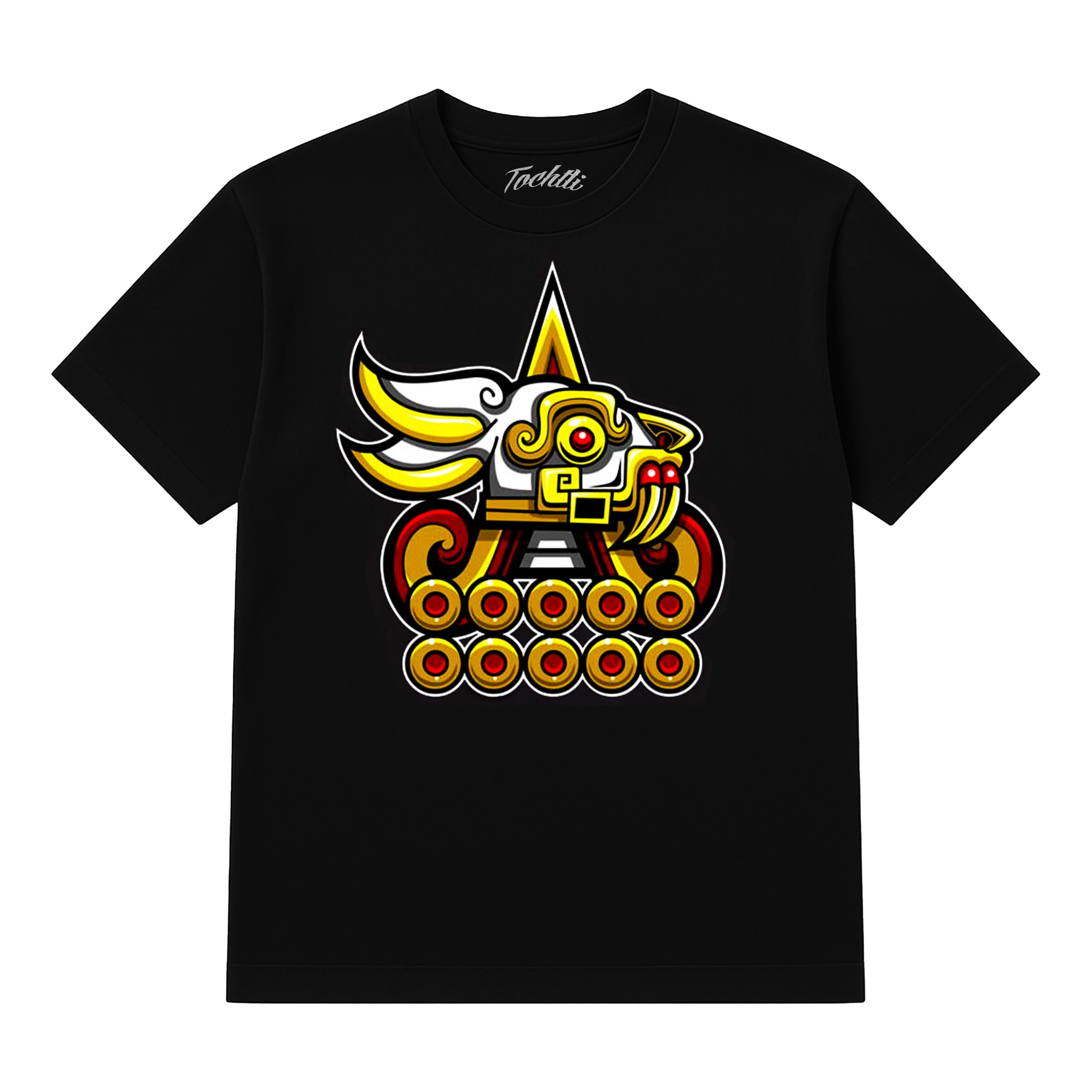 Top - Mexica New Year 10 Tochtli - Black