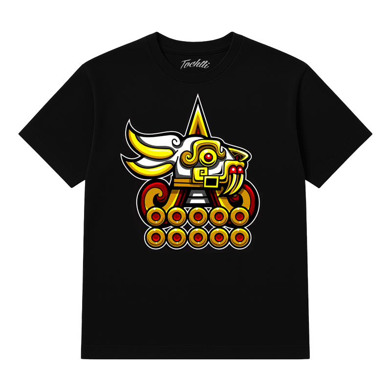 Top - Mexica New Year 10 Tochtli - Black