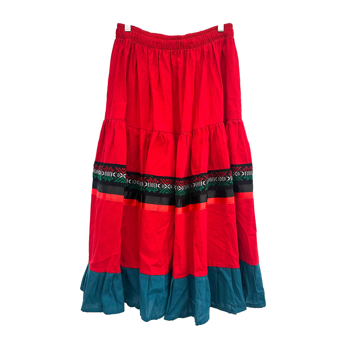 Dance Skirt - Red & Teal