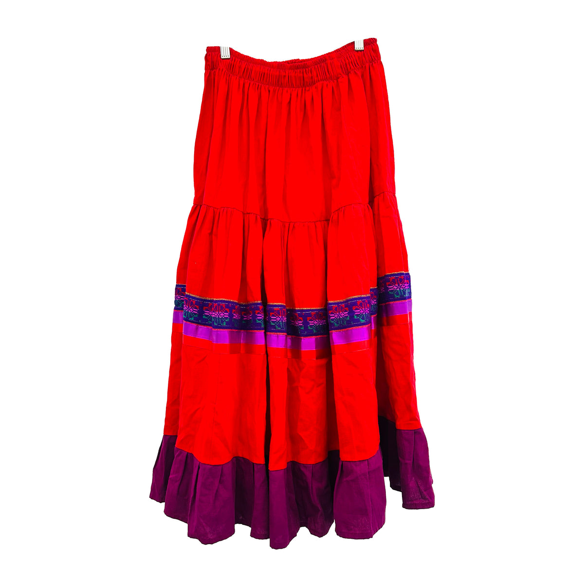 Dance Skirt - Red & Maroon