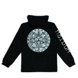 Windbreaker - Aztec Calendar - black - button up