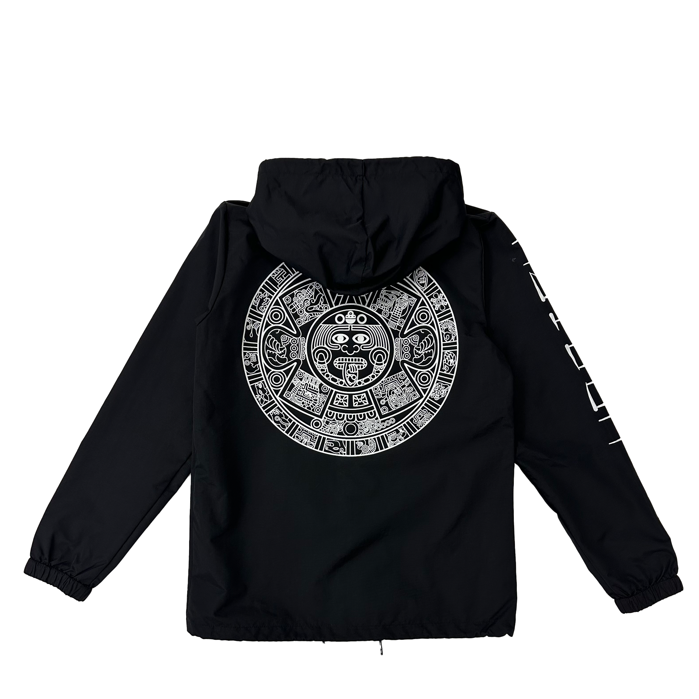 Windbreaker - Aztec Calendar - black - Button Up