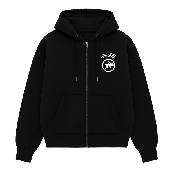 Hoodie full zip - Cuauhtemoc - Black