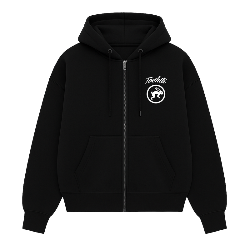 Hoodie full zip - Cuauhtemoc - Black