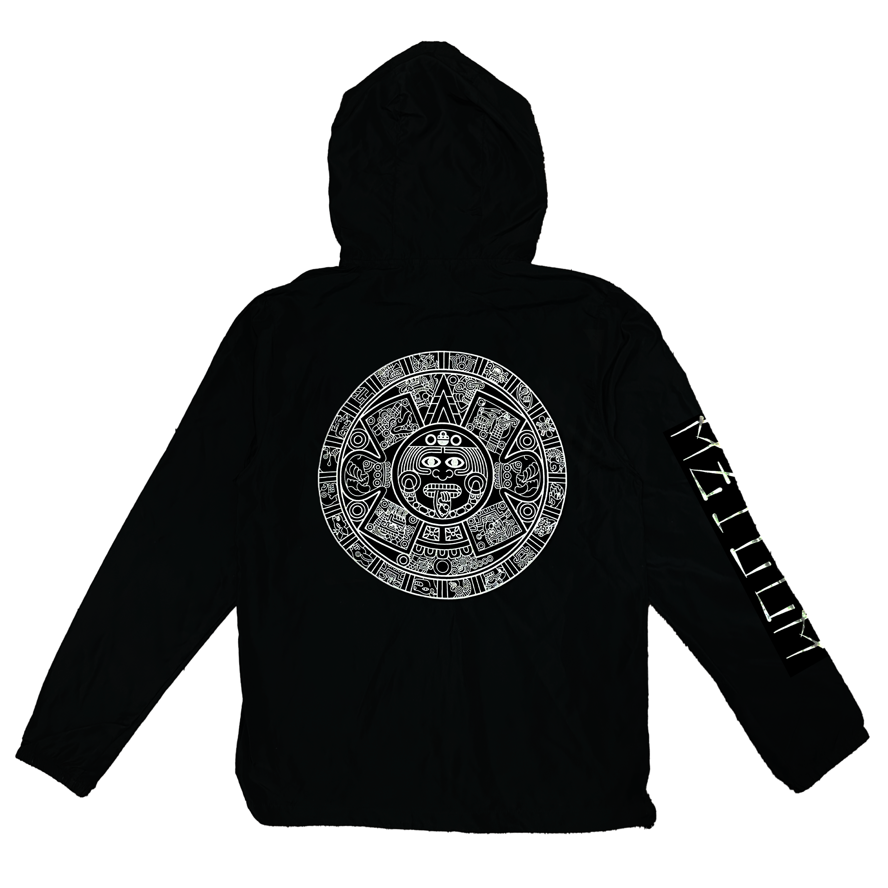 Windbreaker - Aztec Calendar - Black - Full-Zip