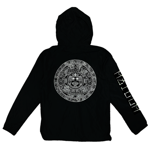 Windbreaker - Aztec Calendar - Black - Full-Zip