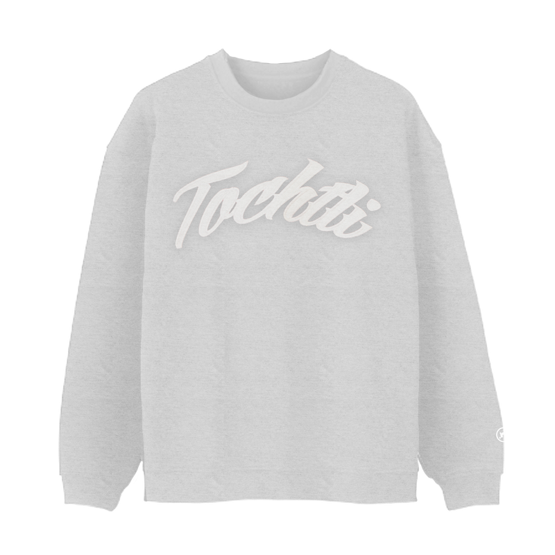Crewneck - Unisex Embroidered Tochtli logo grey