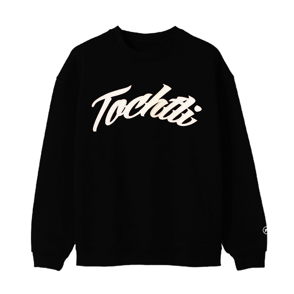 Crewneck - Unisex Embroidered Tochtli logo black