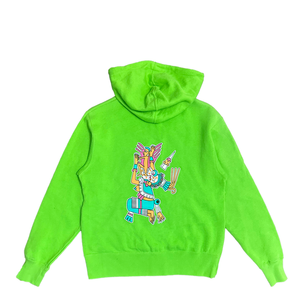 Zip-Up Hoodie - Mictlancihuatl - Lime Green