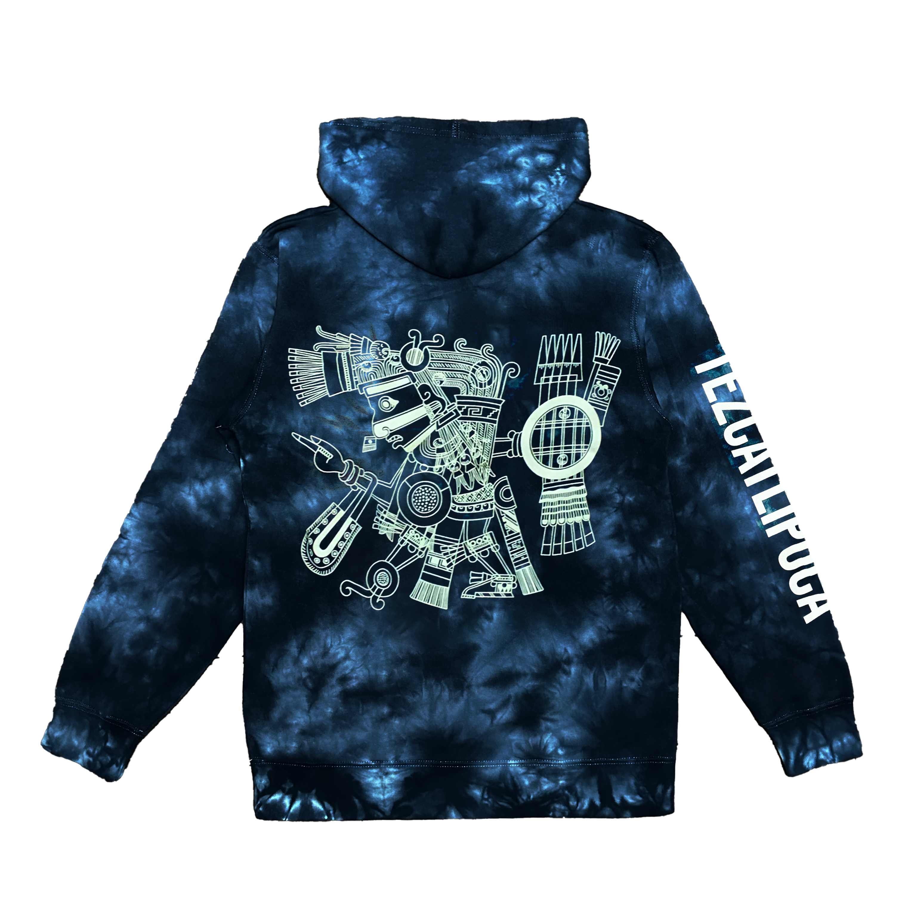 Hoodie - Tezcatlipoca black tie dye