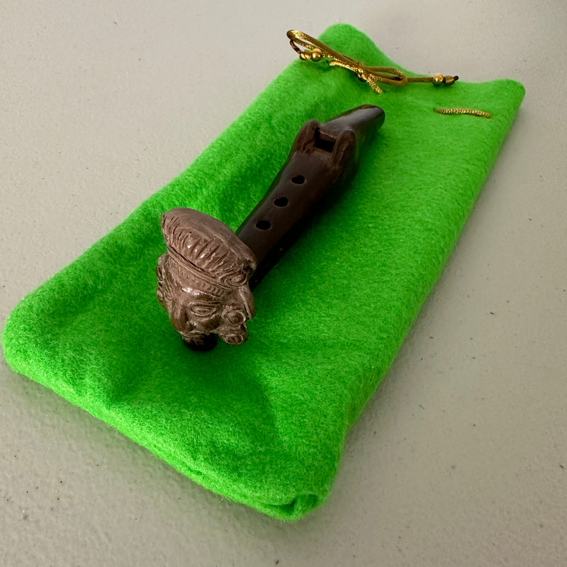 Clay Flute - Aztec Pre-Colombian 4 holes
