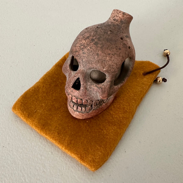 Clay Flute - Aztec Pre-Colombian Death whistle