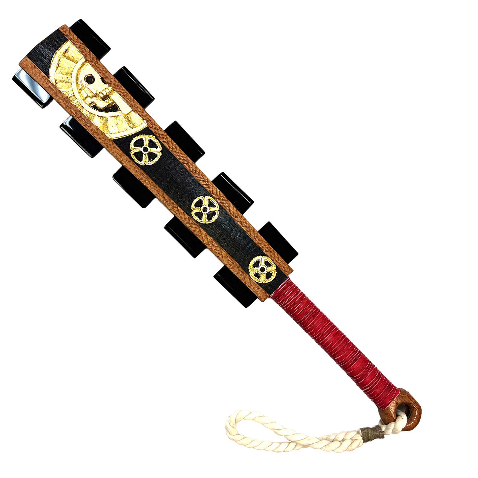 Macuahuitl (Aztec Club) 27” Gold Teotihuacan – Tochtli Cultural Wear