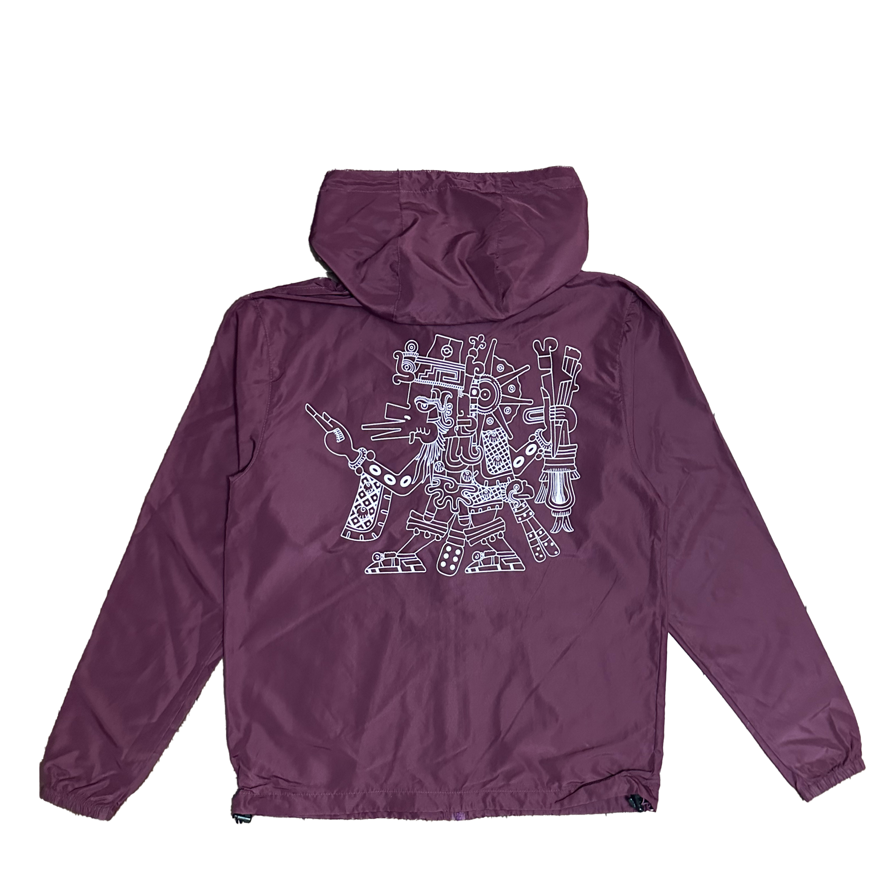Windbreaker - Quetzalcoatl 2 - Maroon - Full-Zip