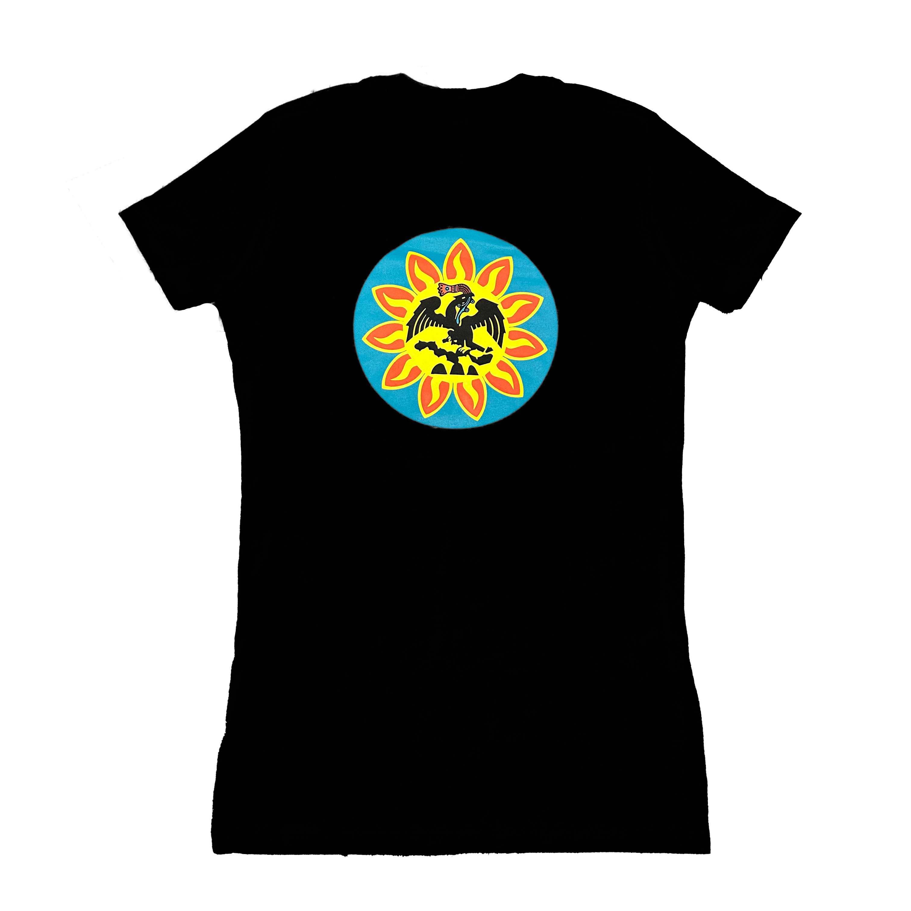 Ladies Top - Mexica Flag - Black