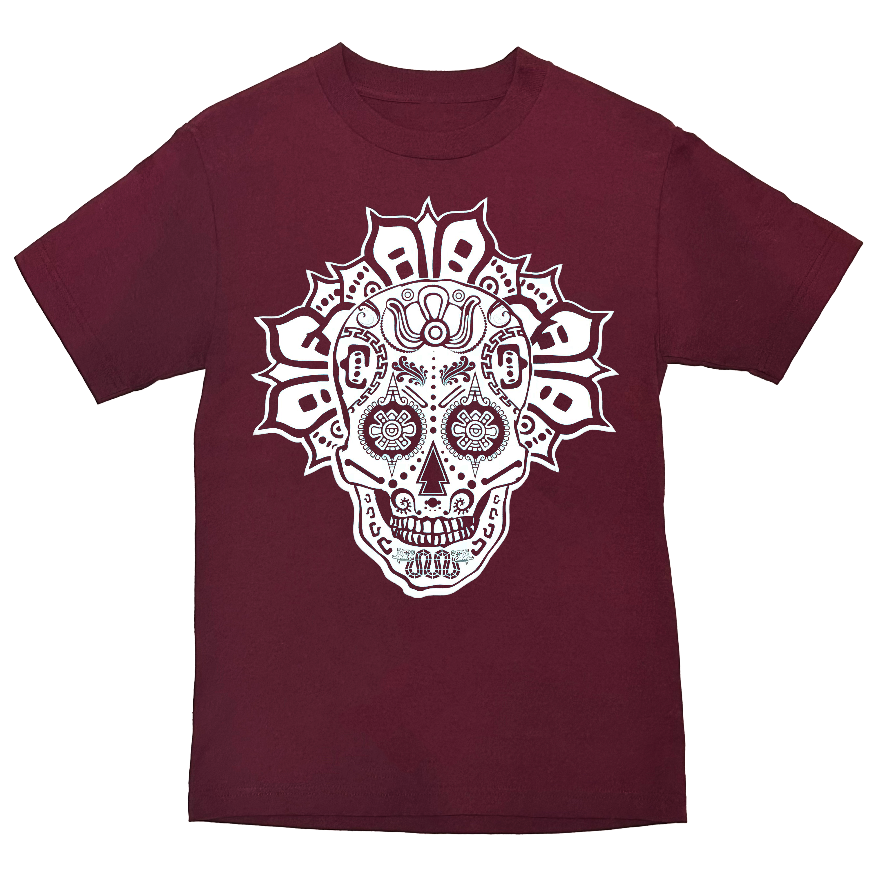 Top - Miquiztli (Skull) - Maroon