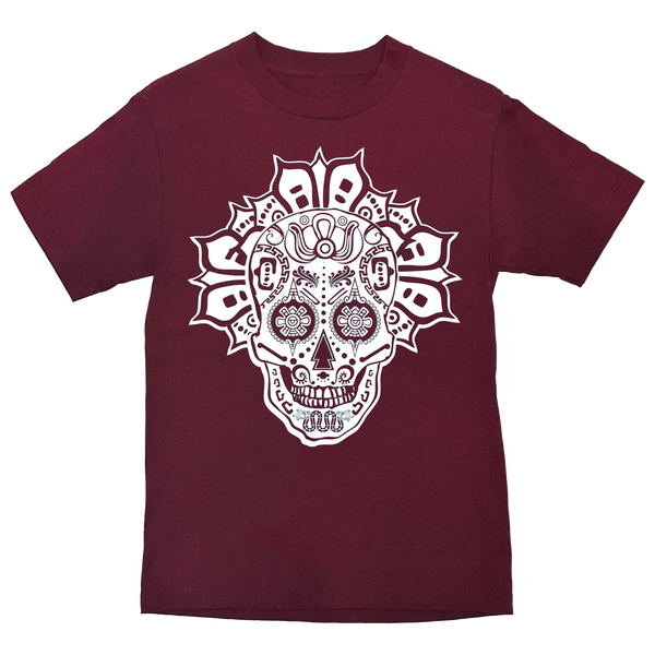 Top - Miquiztli (Skull) - Maroon