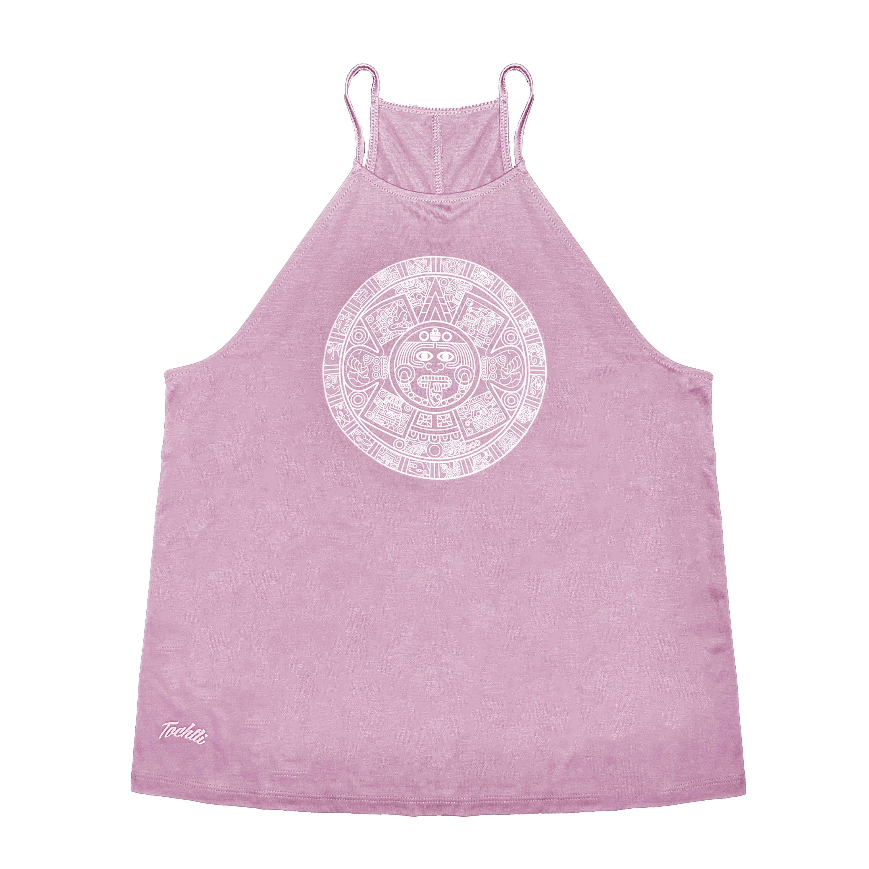 Ladies Tank Top - Aztec Calendar - Pink