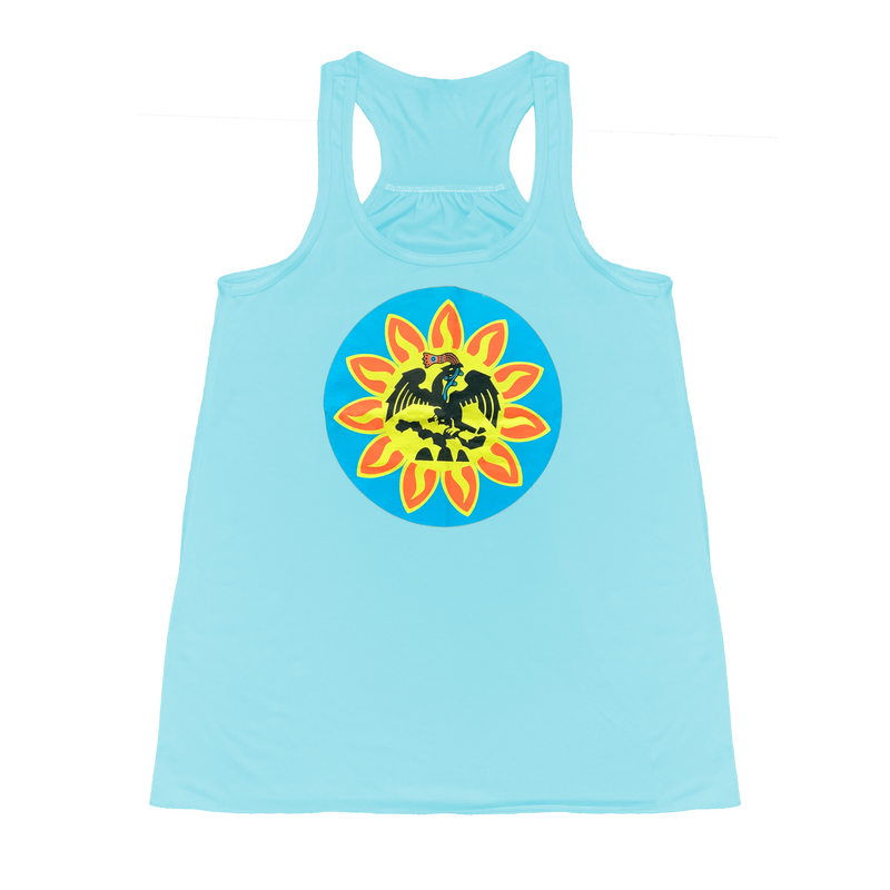 Tank Top - Ladies Flowy Razor Back - Mexica Flag