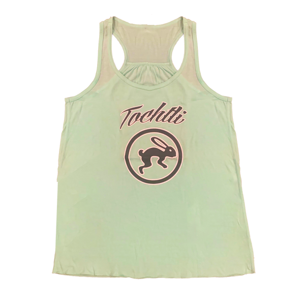 Tank Top - Ladies Flowy Razor Back - Tochtli Logo Mint