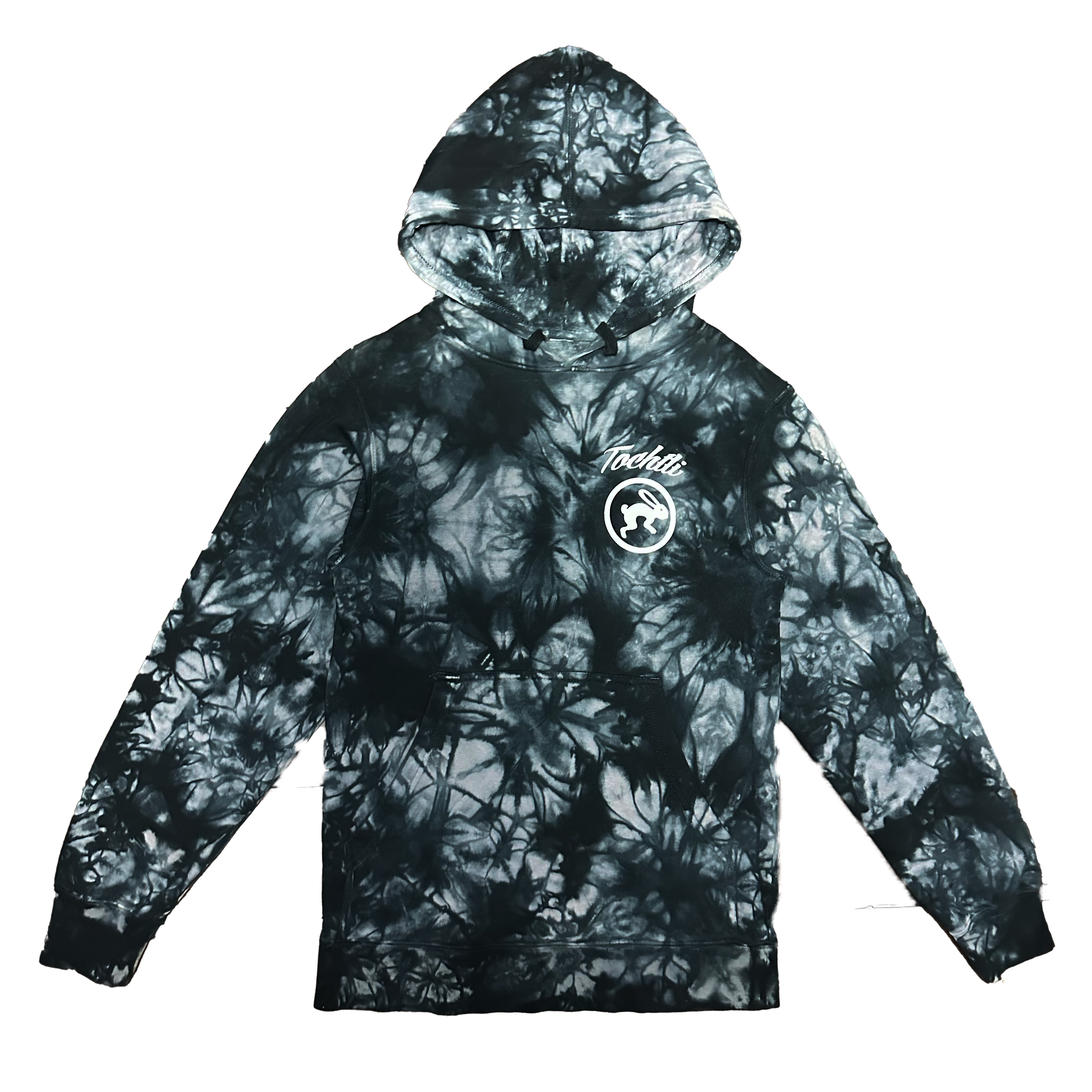 Hoodie - Tu Eres La Medicina - Black Tie Dye