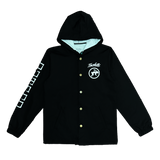 Windbreaker - Aztec Calendar - black - button up