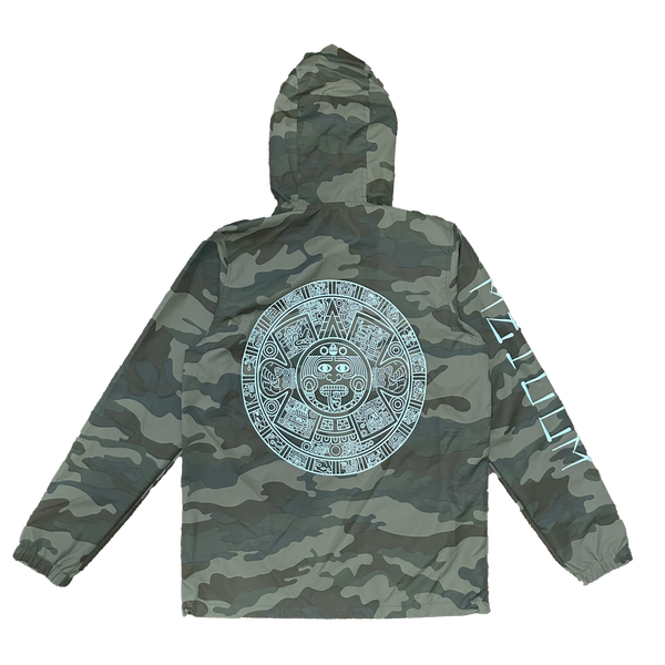 Windbreaker - Aztec Calendar Camo half zip