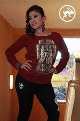 Sweatshirt - Ladies Sponge Fleece Wide Neck - Coatlicue (Mother Earth)