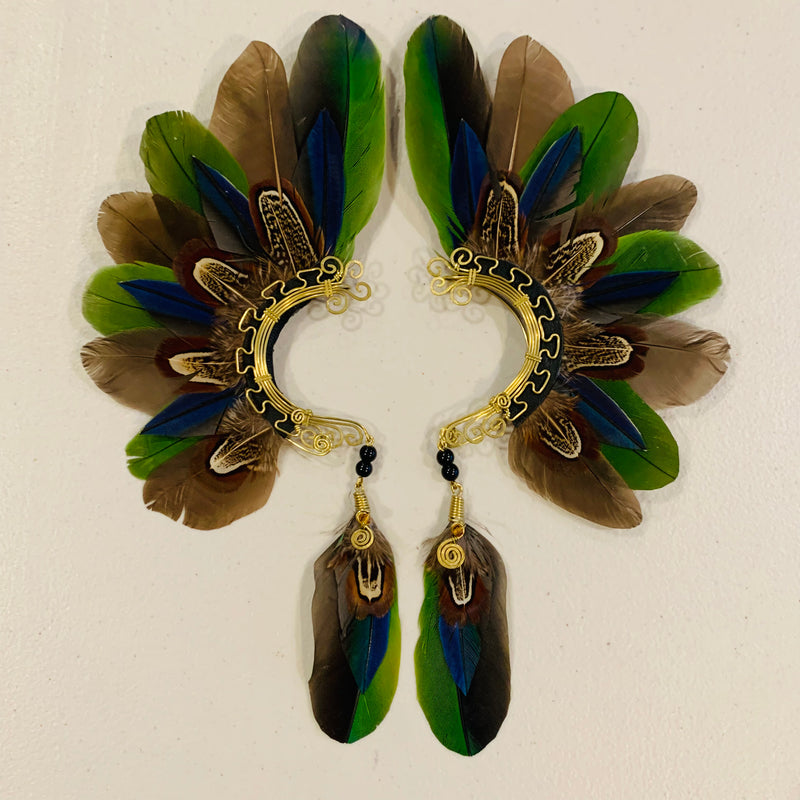 Feather wing cuff Earrings 869