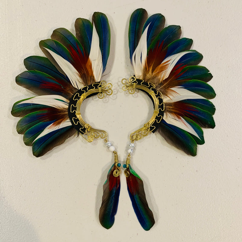 Feather wing cuff Earrings 873