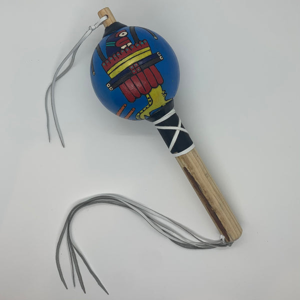 Aztec Dance Rattle painted 11