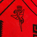 Bandana - 4 directions, red 22" x 22"