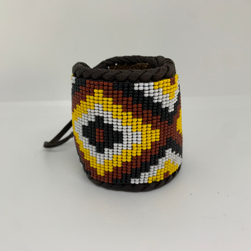 Beaded n leather bracelet 143