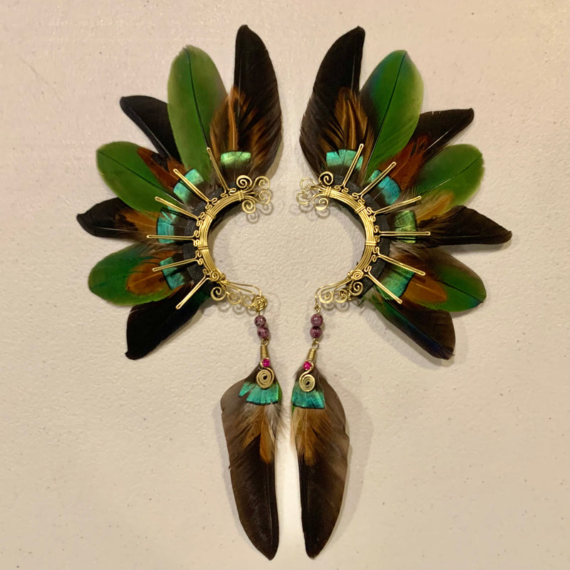 Feather wing cuff Earrings 722
