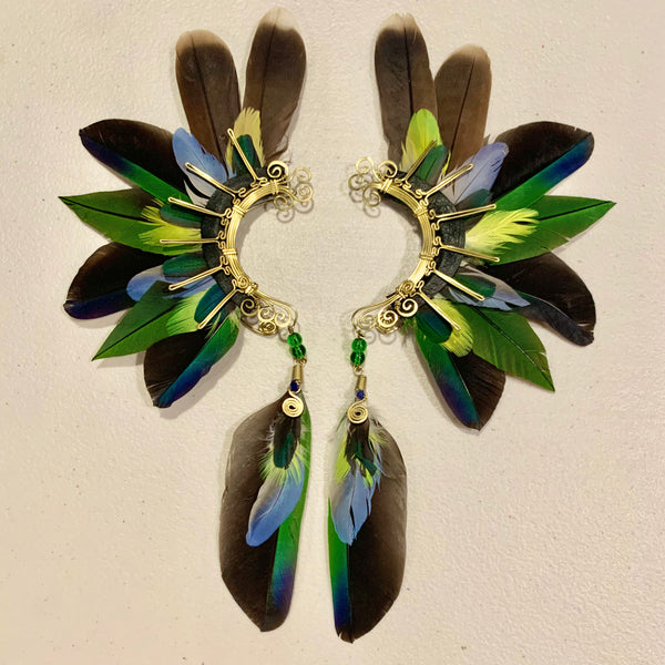 Feather wing cuff Earrings 744