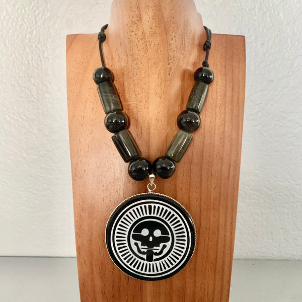 Aztec obsidian hotsell necklace