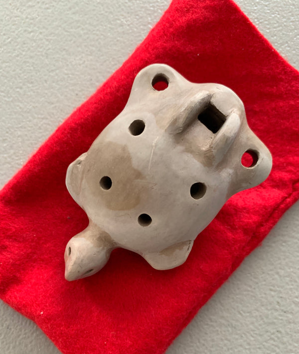 Clay Ocarine 8 - Aztec Pre-Colombian replica