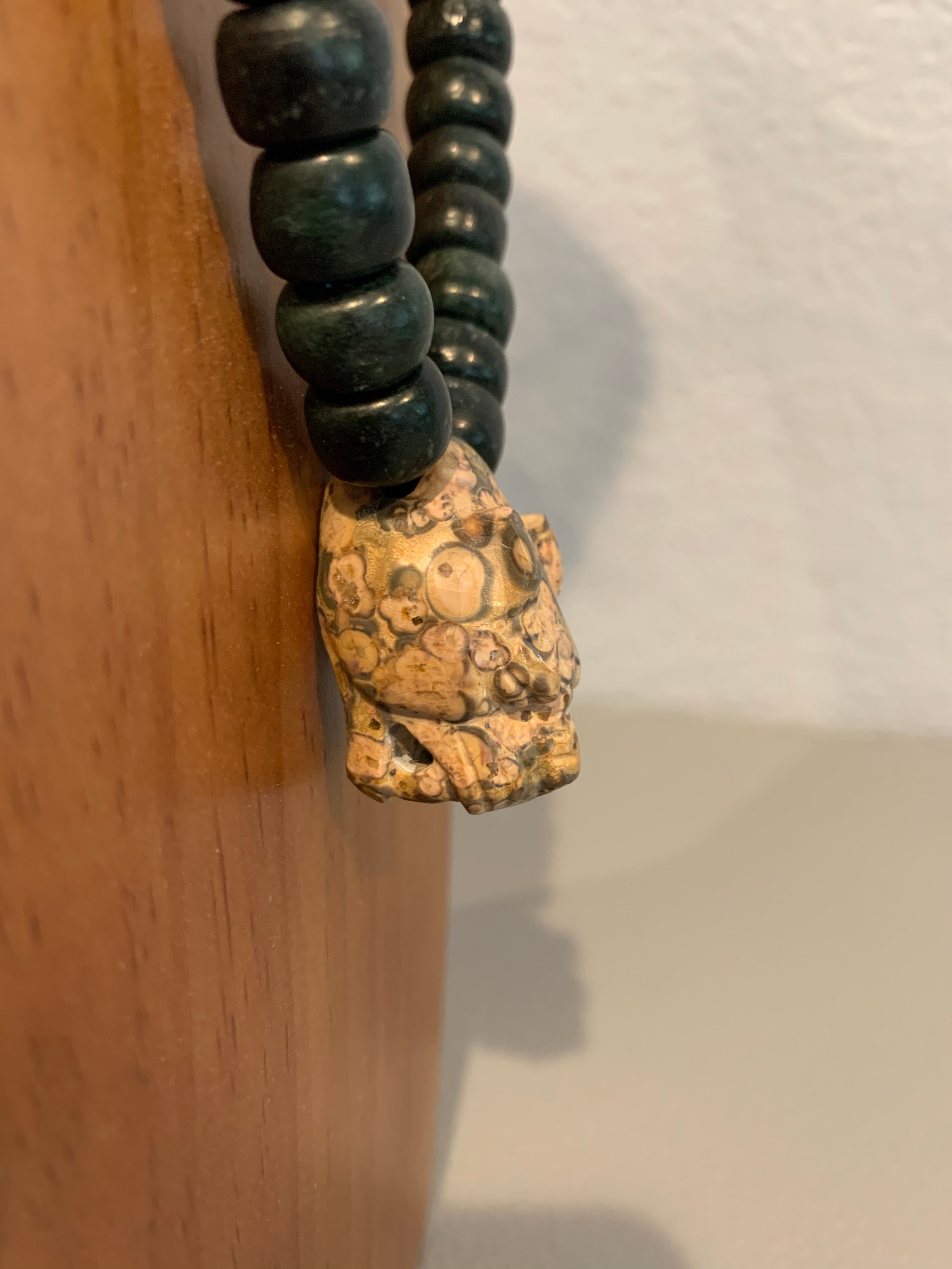 Necklace - Guatamala Jade and Jaguar pendent