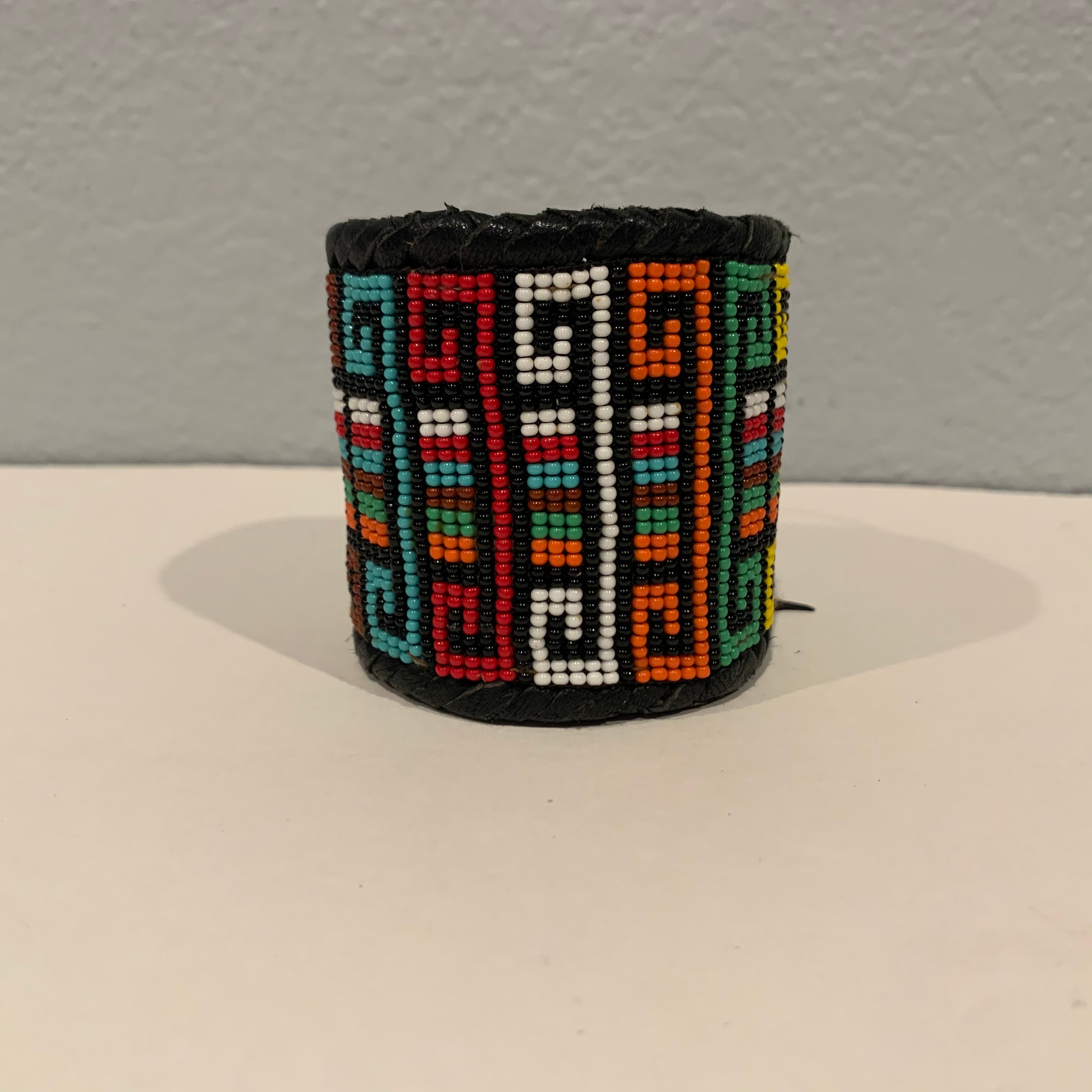 Beaded n leather bracelet 6
